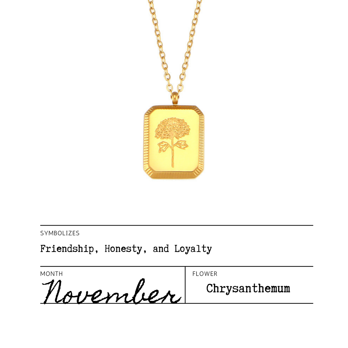 Birth Flower Necklaces