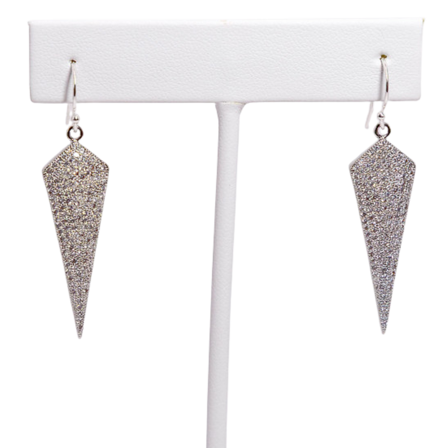 Pave Shield Earrings