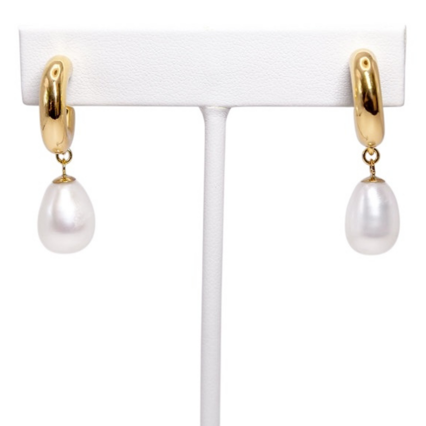 Baroque Pearl Hoops