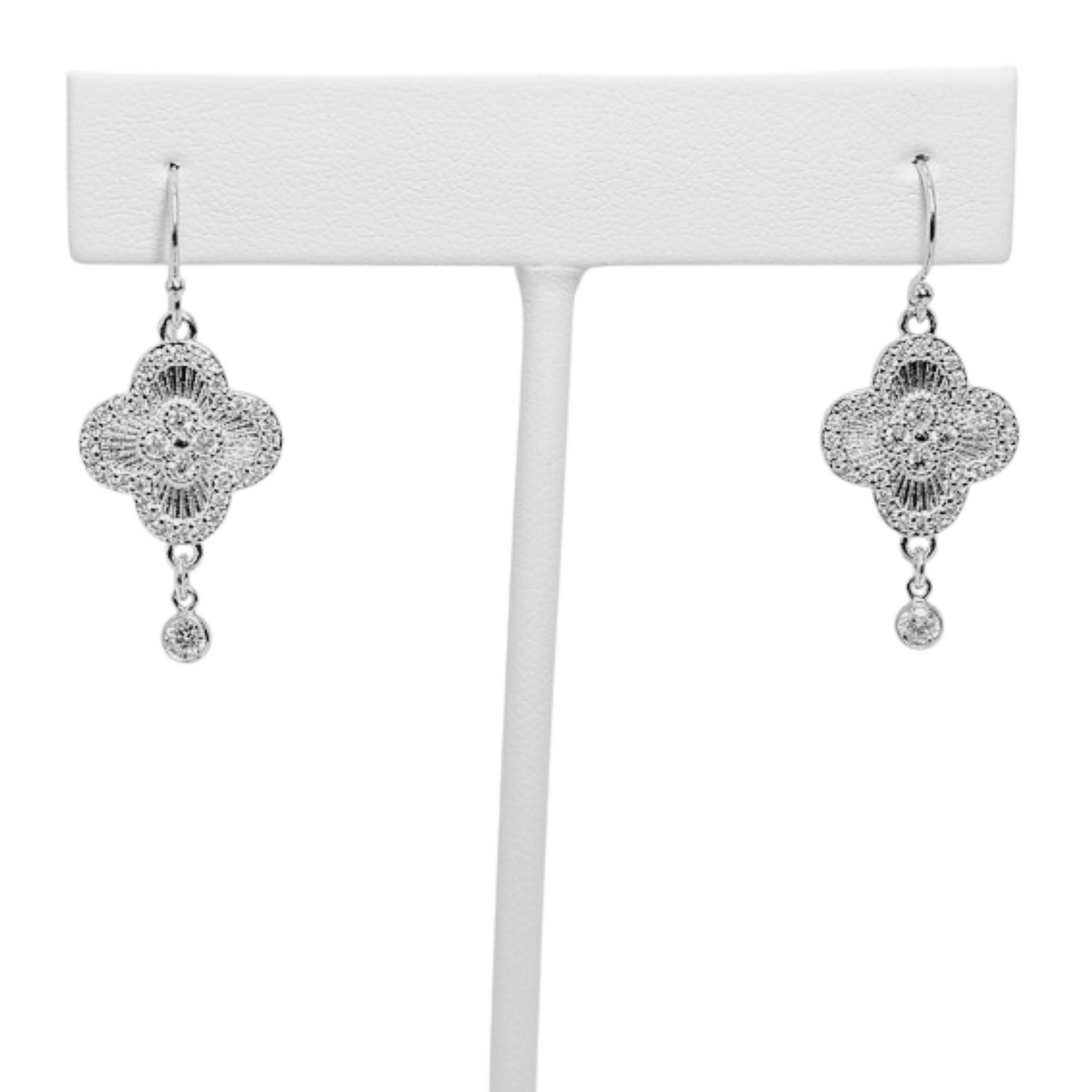 Quatrefoil Bezel Earrings
