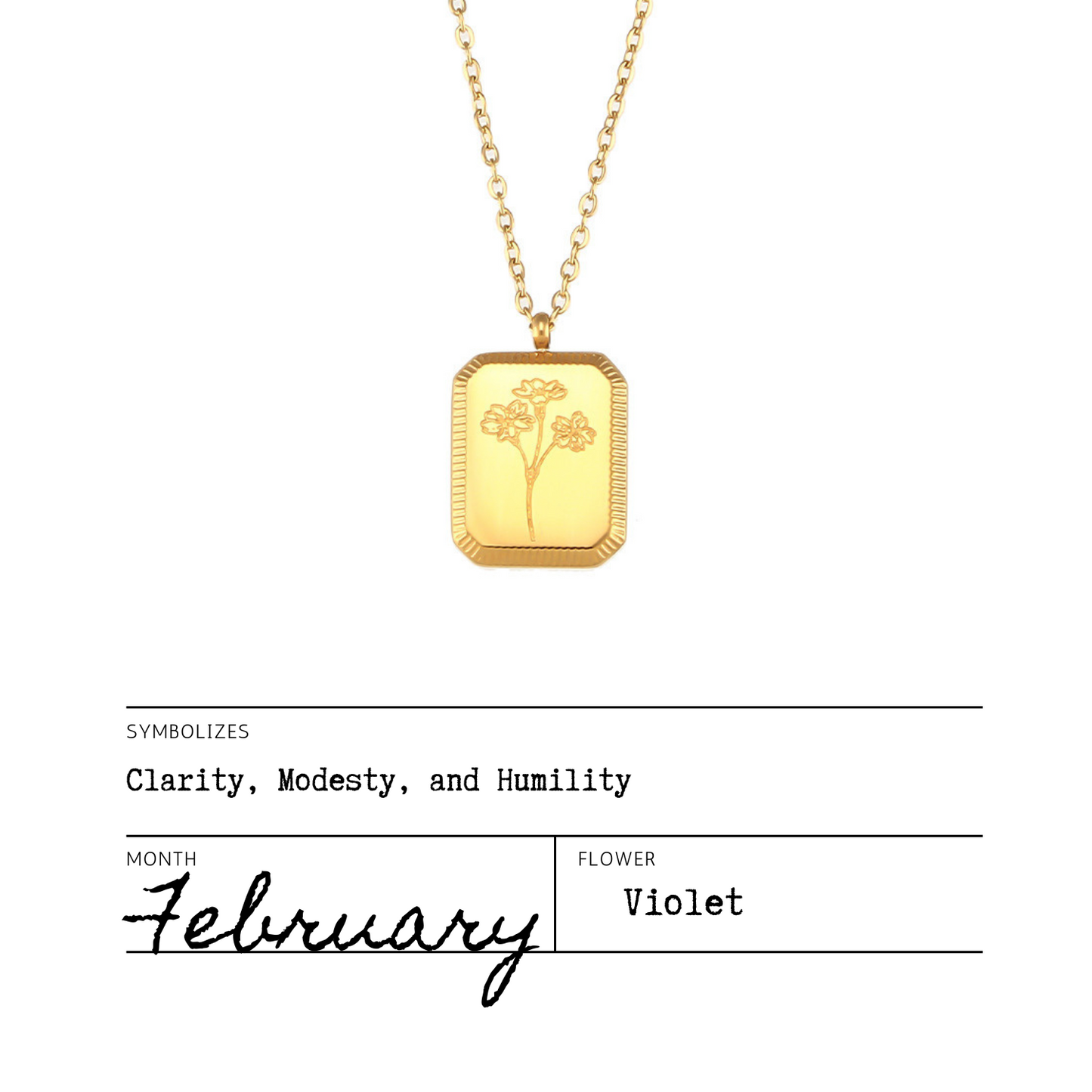 Birth Flower Necklaces