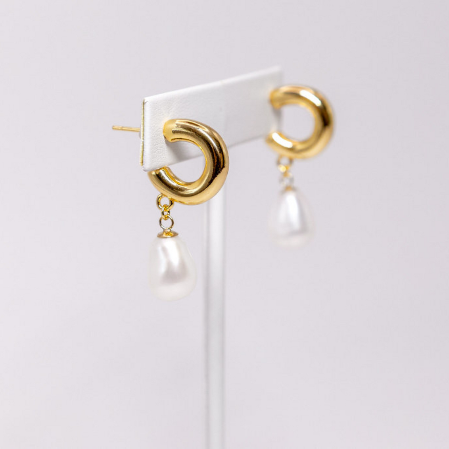 Baroque Pearl Hoops