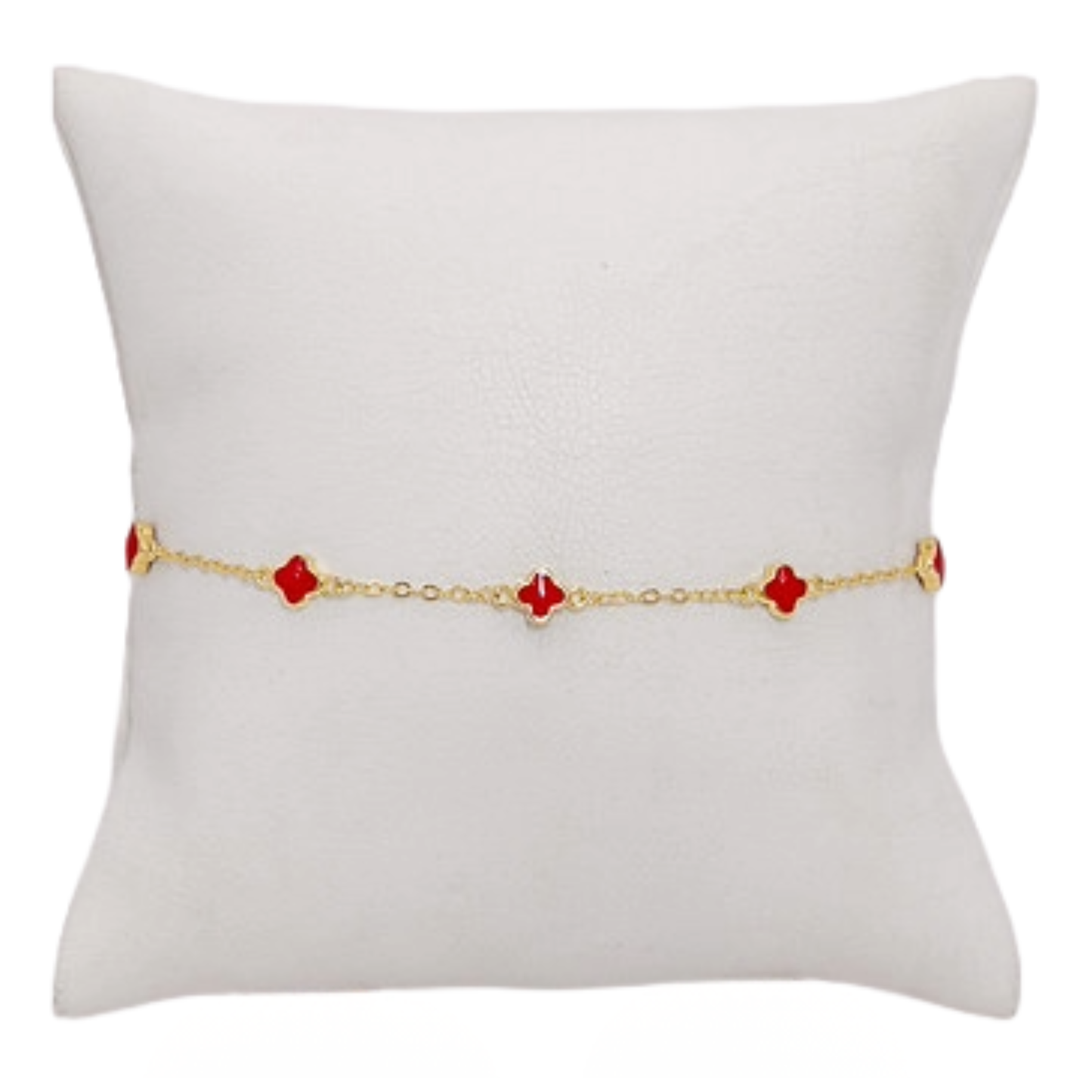 Micro Red Clover Bracelet