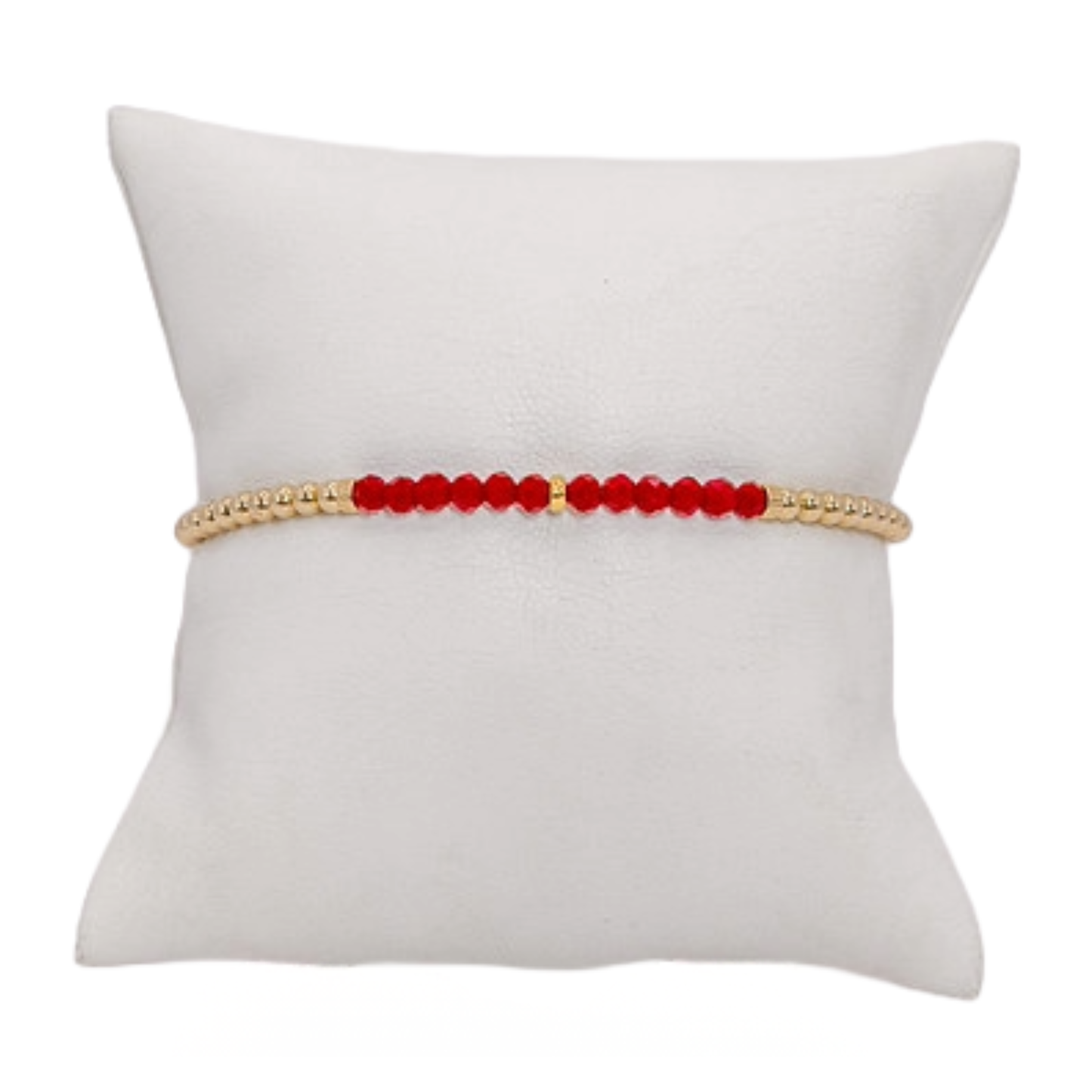 3mm Red Beaded Bracelet