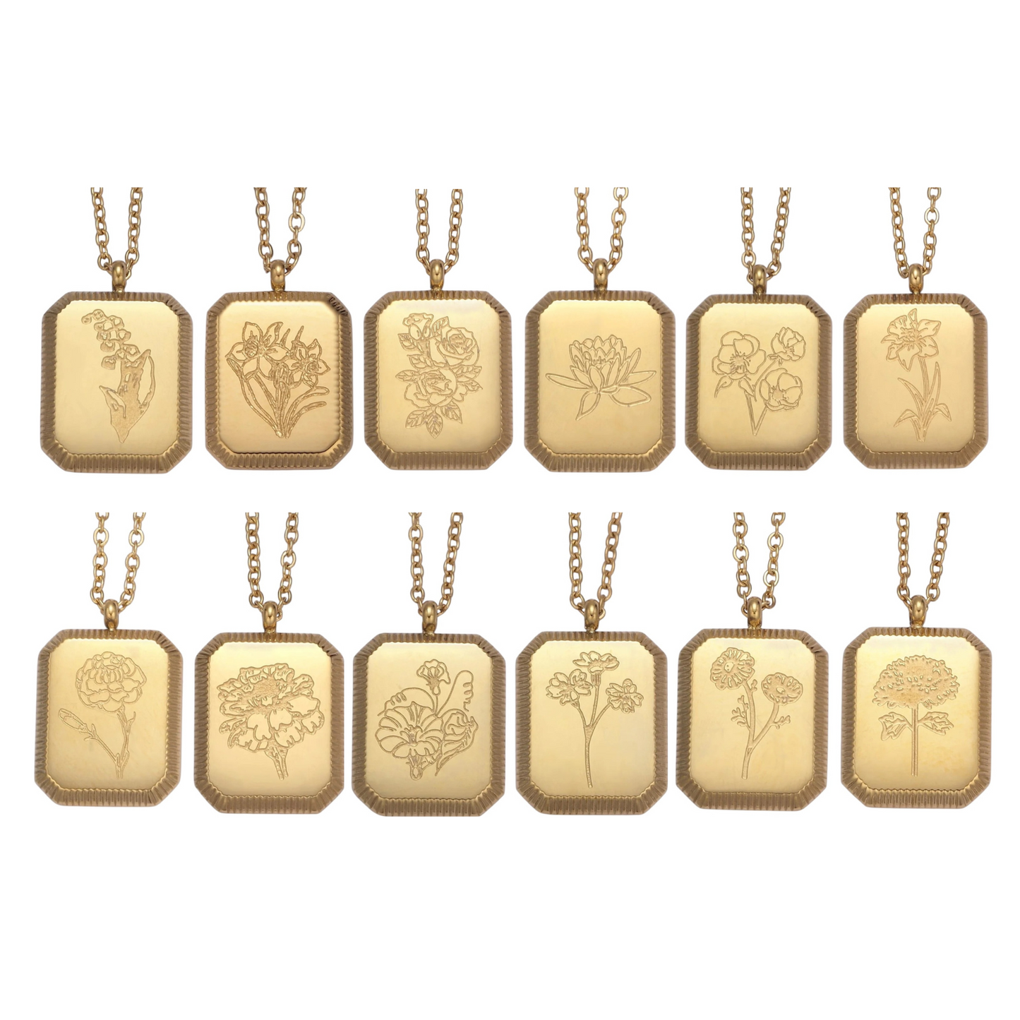 Birth Flower Necklaces