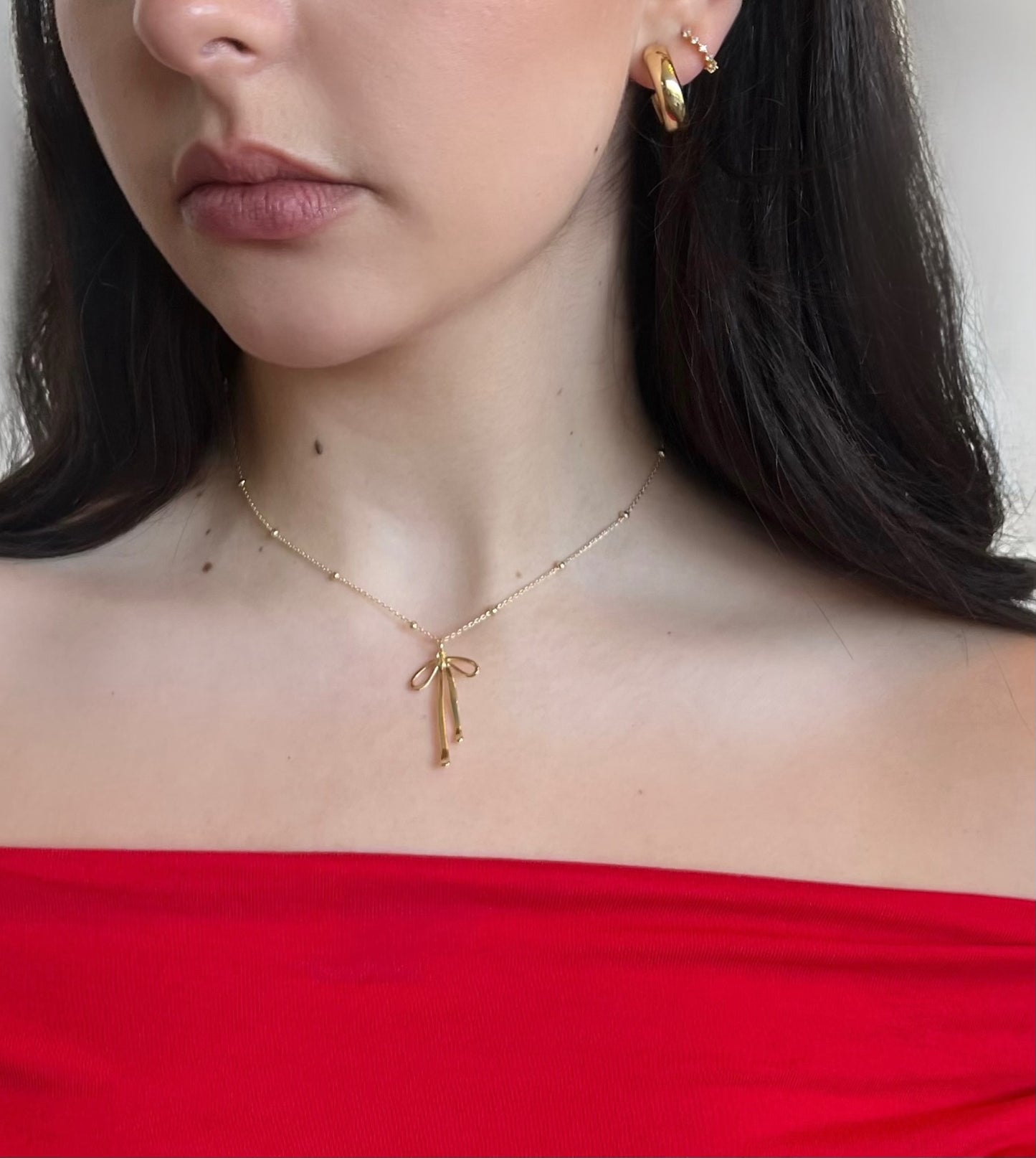 Dainty Bow Necklace