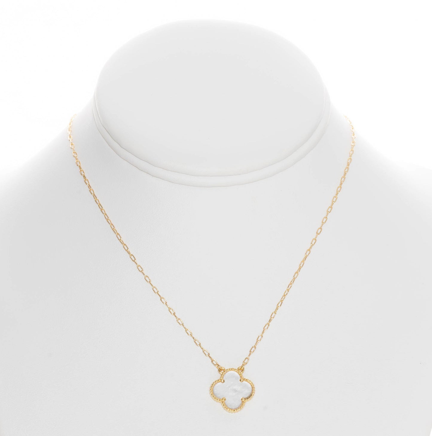Van "Link" Clover Necklace, MOP