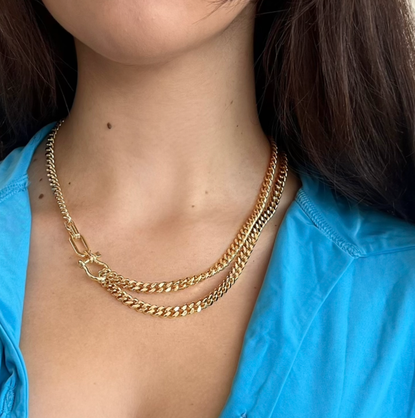 Cuban Link Shackle Necklace