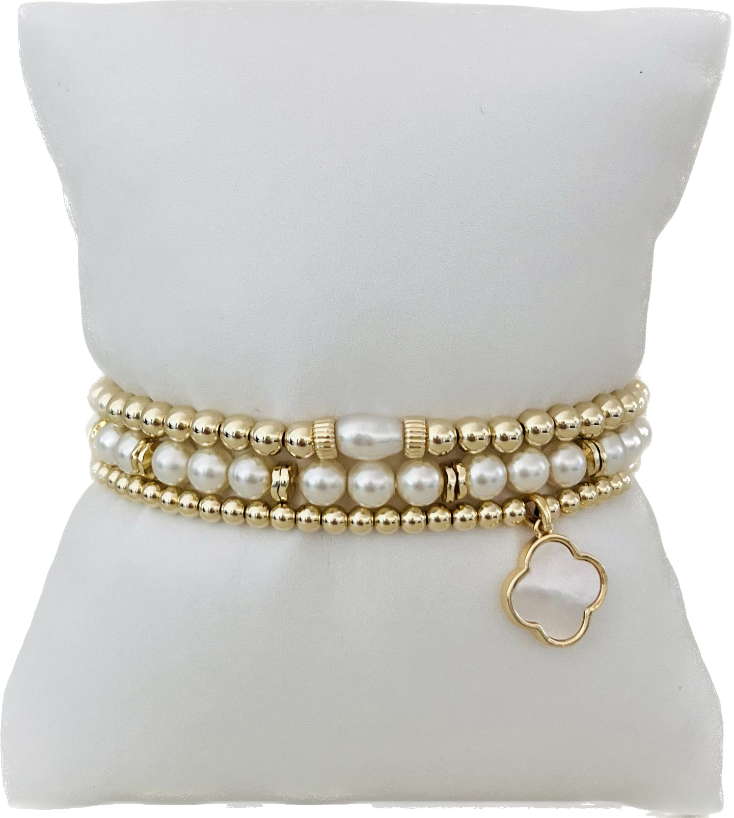 MOP Clover Charm Bracelet