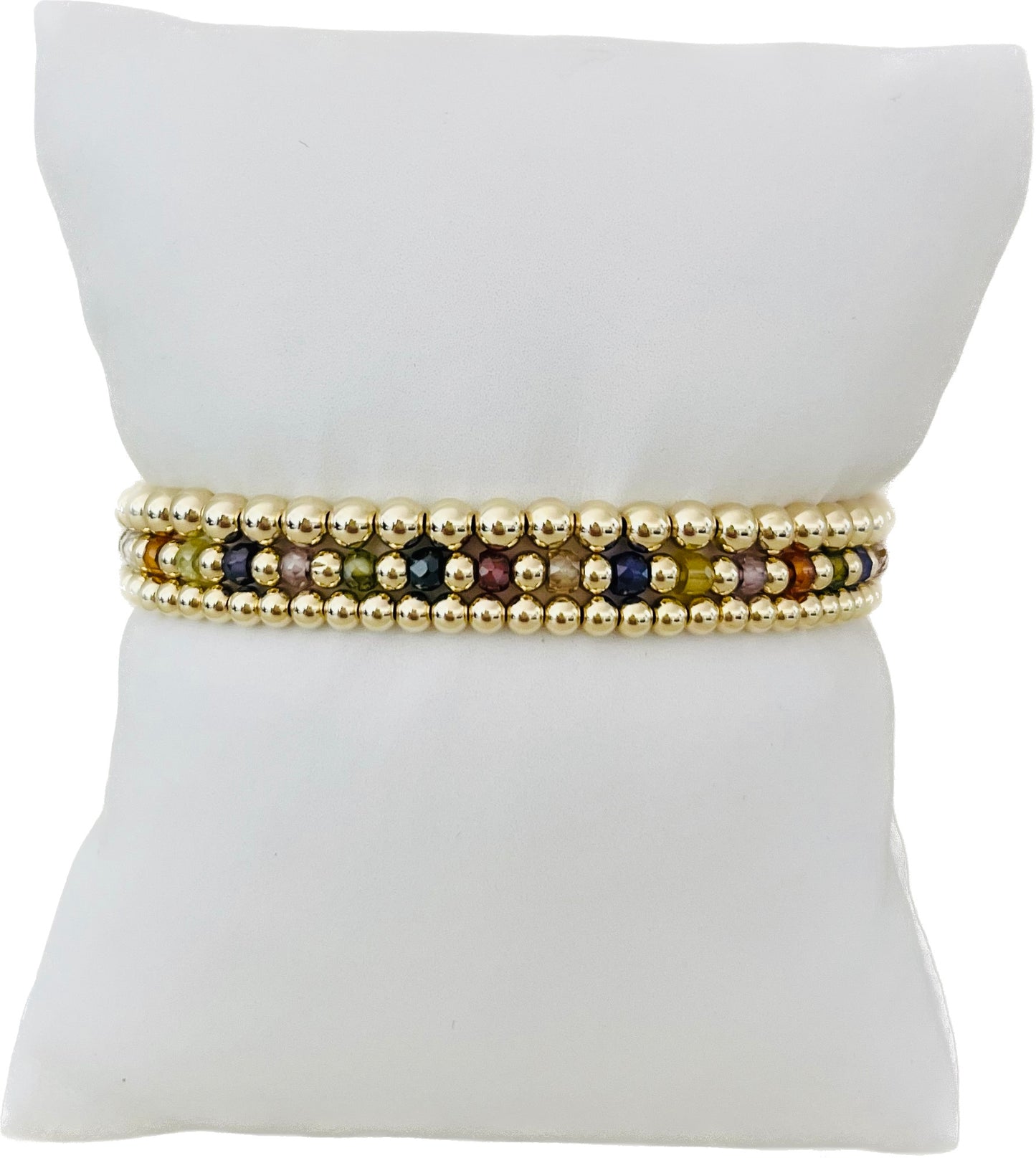 Colorful 3mm Gold Filled Bracelet