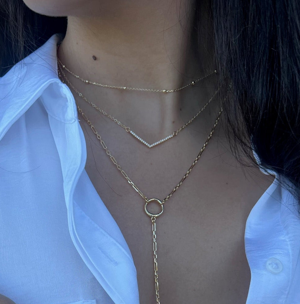 Pave Chevron Necklace