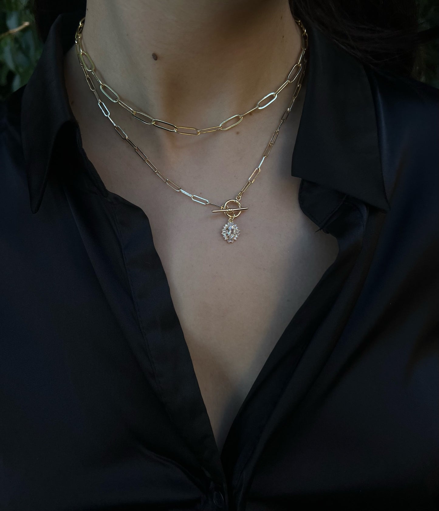 CZ Toggle Necklace