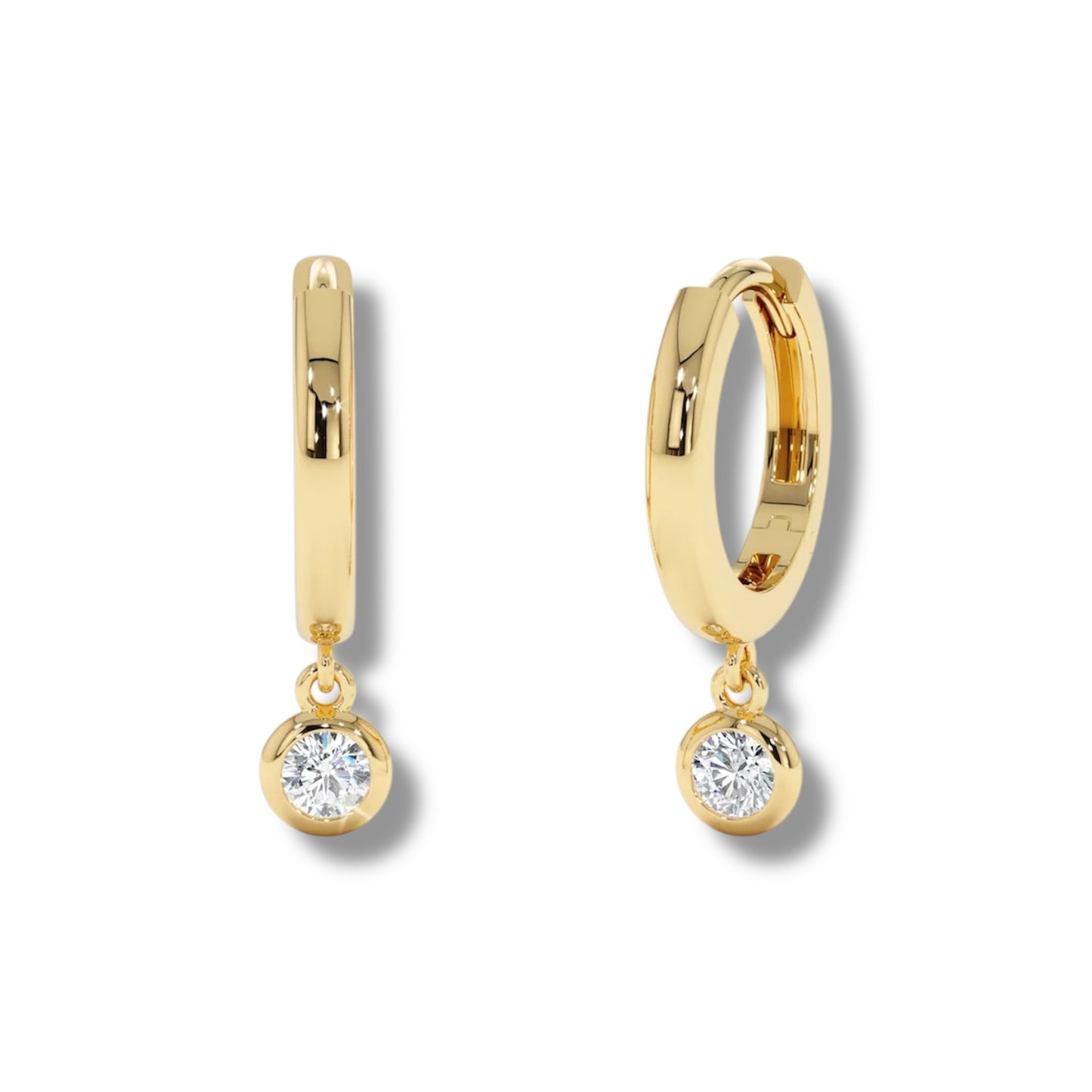 Crystal Bezel Huggies