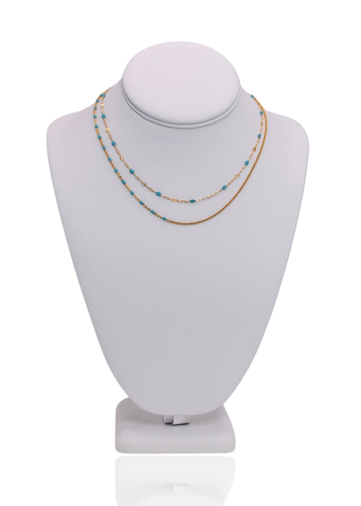 Starburst Turquoise Enamel Necklace