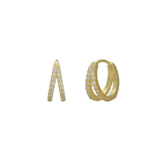 Double Pave Hoops