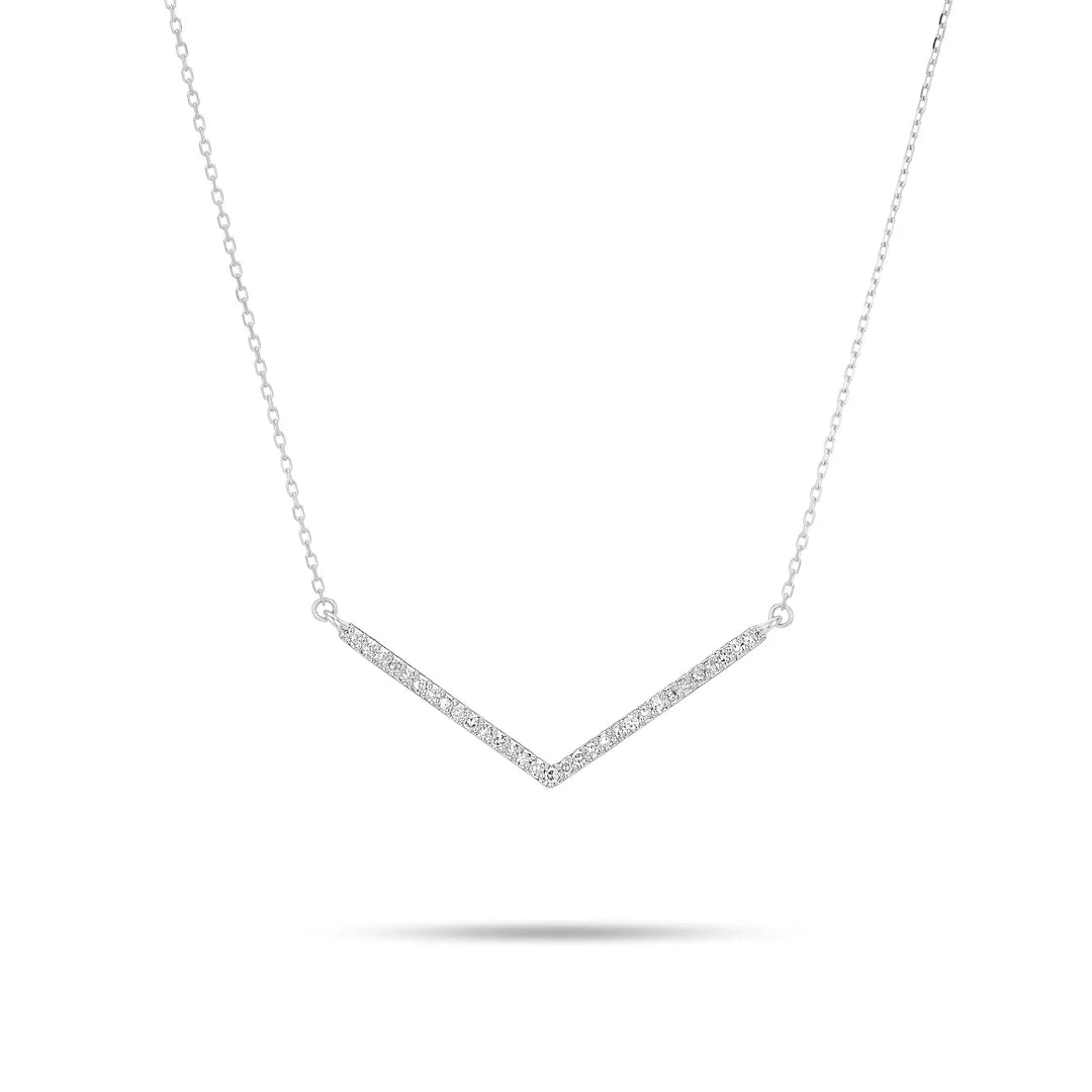 Pave Chevron Necklace