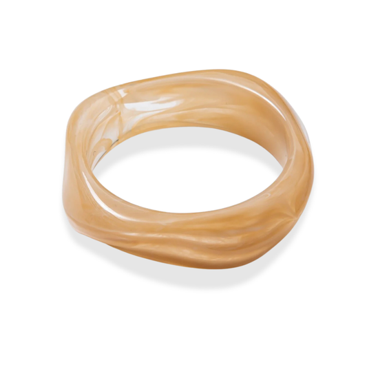 Light Brown Sculpted Resin Bangle