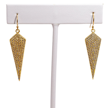 Pave Shield Earrings