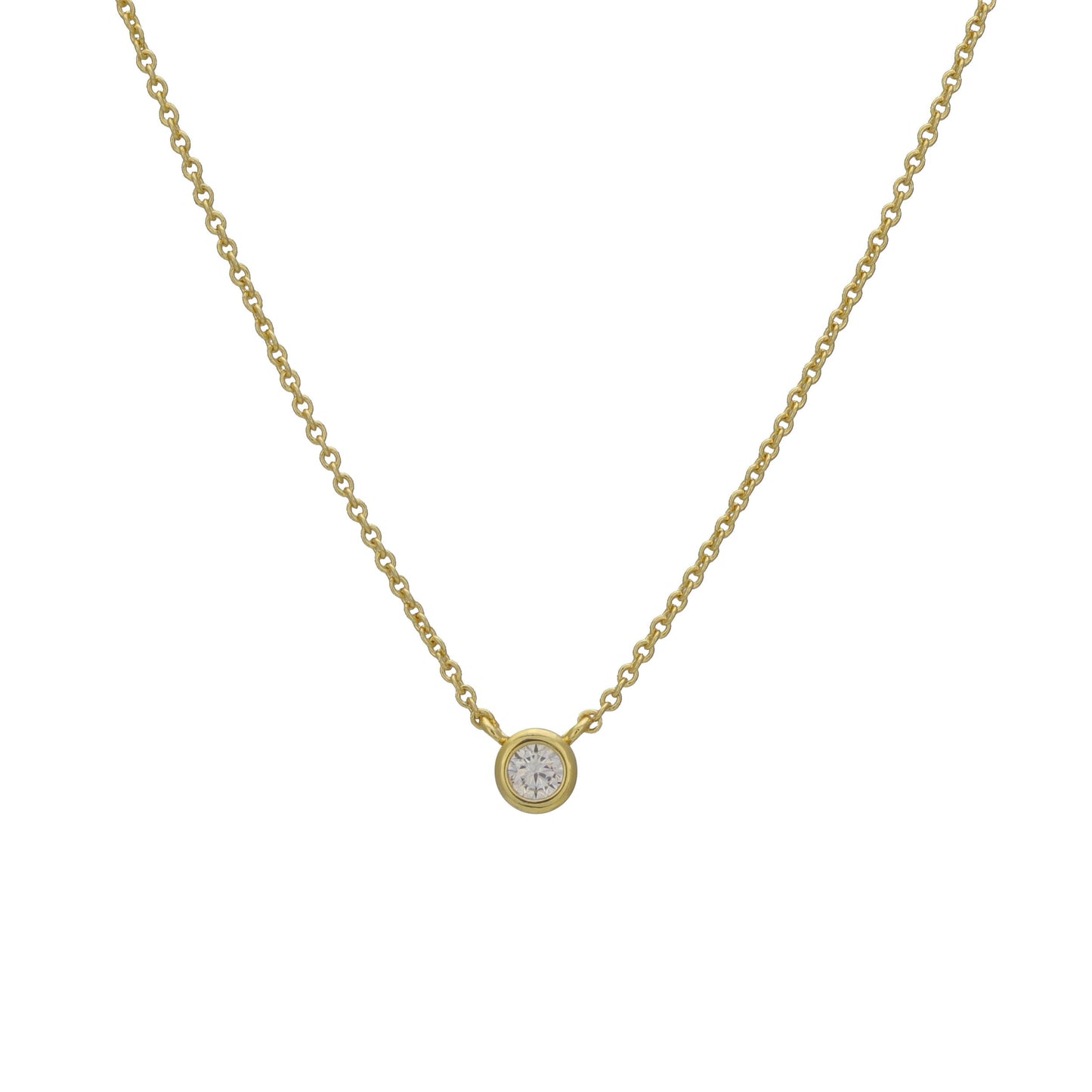 Gold Filled Bezel Necklace