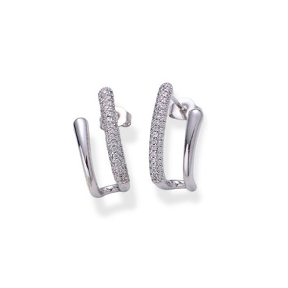 U-Shaped Pave Earrings