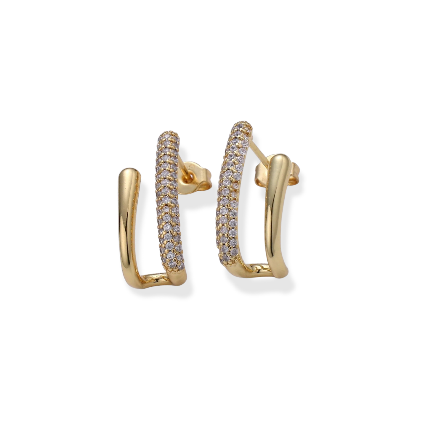 U-Shaped Pave Earrings