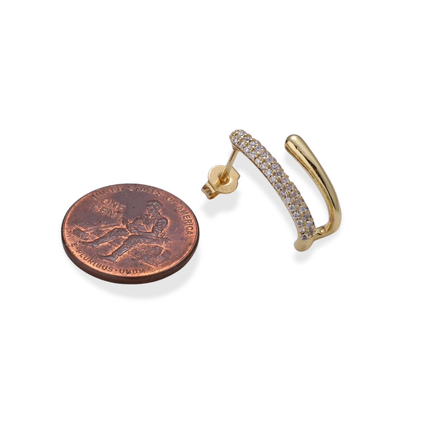 U-Shaped Pave Earrings
