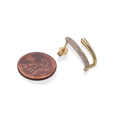 U-Shaped Pave Earrings