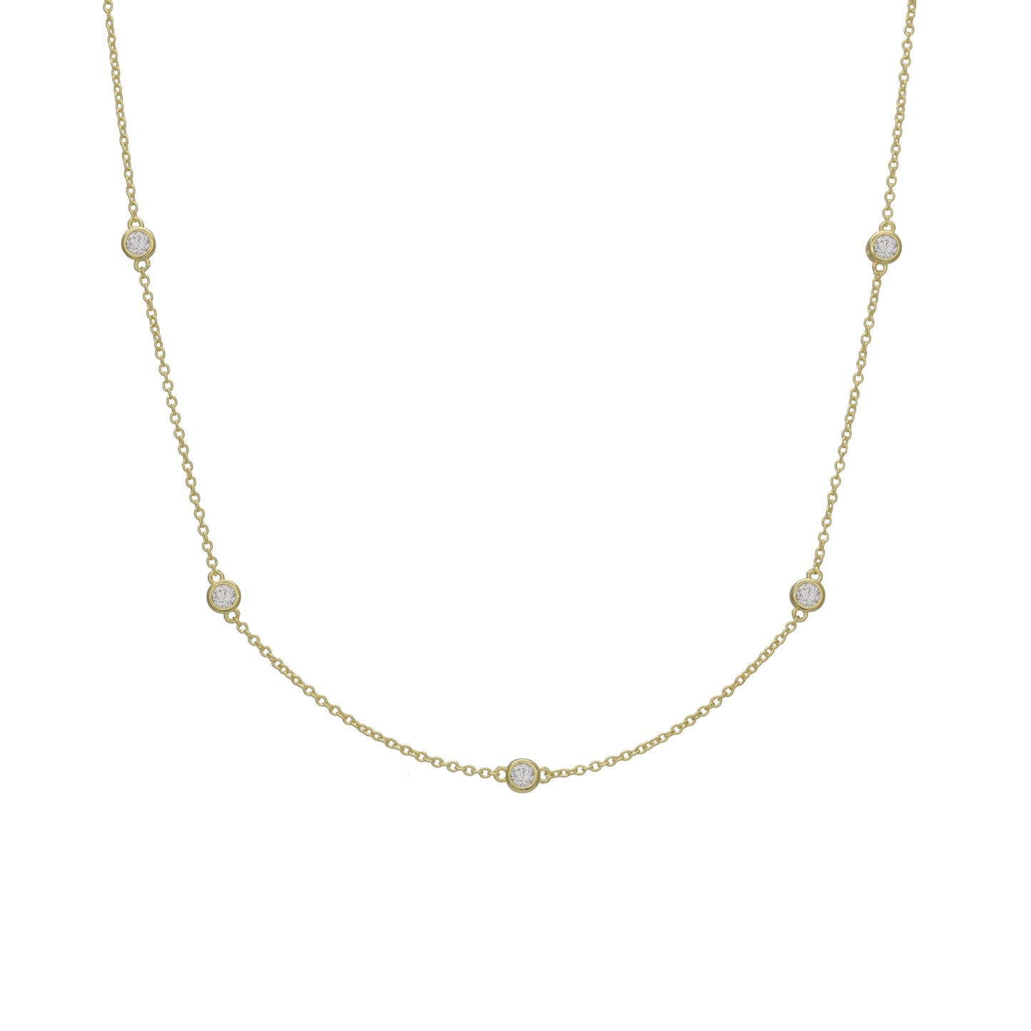 Gold Filled Bezel by the Yard Necklace