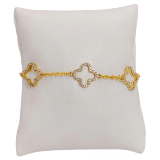 Pave Clover Bracelet
