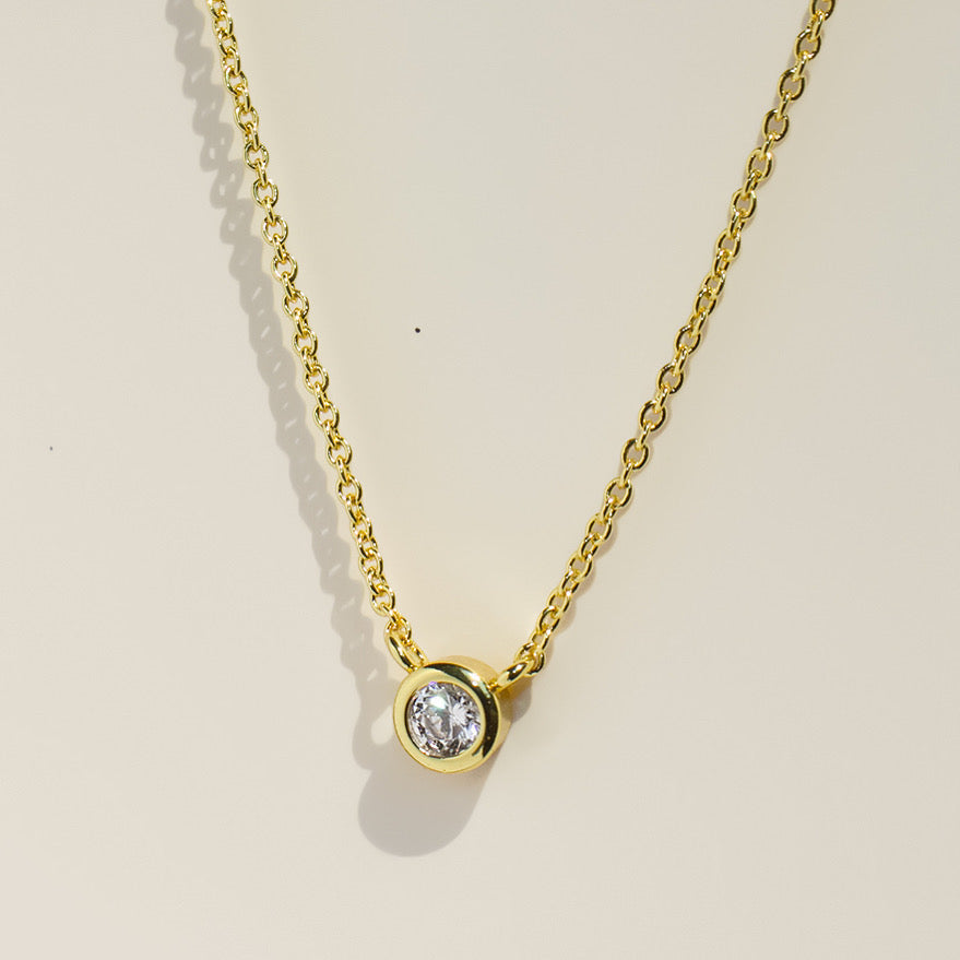 Gold Filled Bezel Necklace