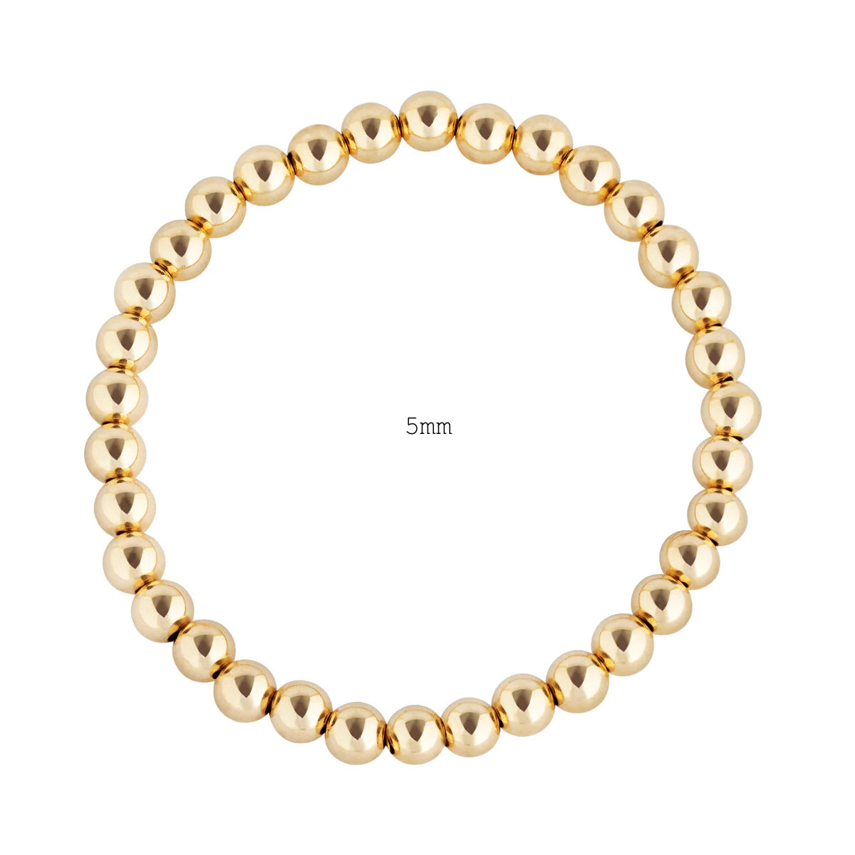 Gold Filled Bead Bracelets (3mm, 4mm, 5mm)