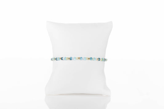 Blue Multi-Colored Beaded Bracelet