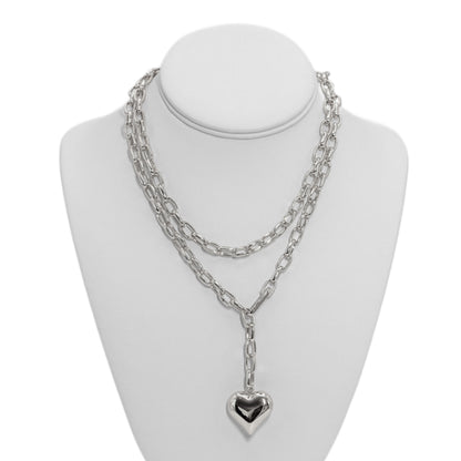 Large Puffy Heart Necklace