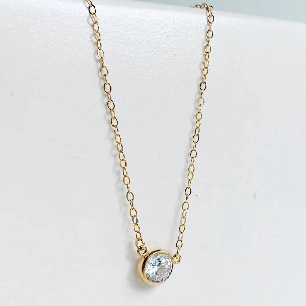 Gold Filled Bezel Necklace