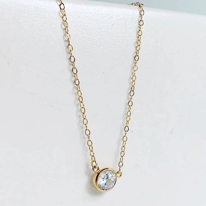 Gold Filled Bezel Necklace