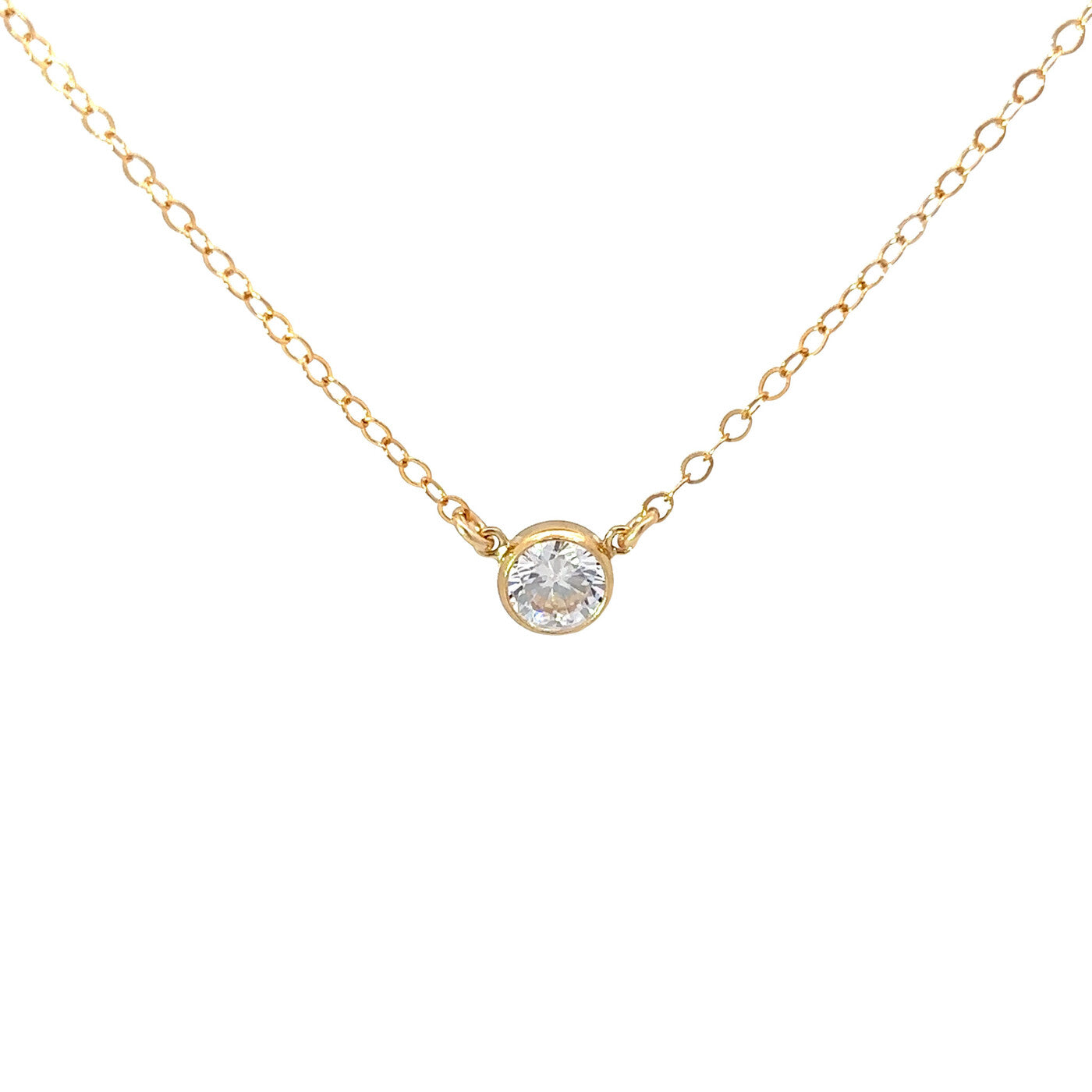 Gold Filled Bezel Necklace