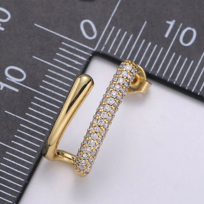 U-Shaped Pave Earrings